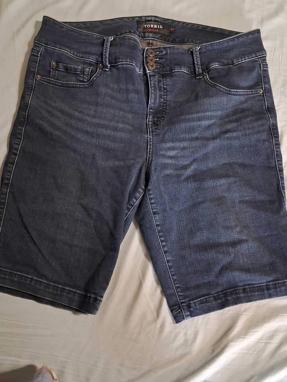 Torrid Dark Wash Denim Bermuda Shorts